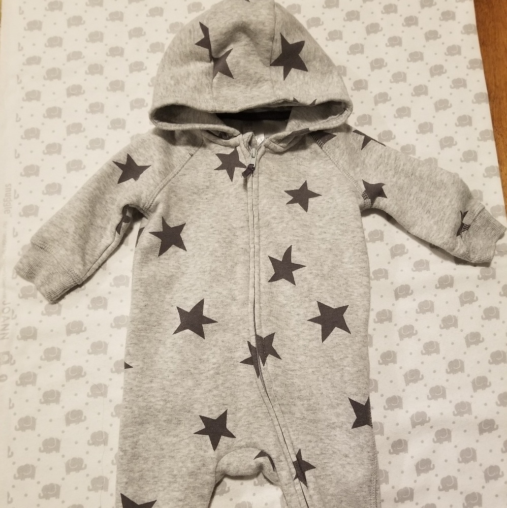 H&M one piece grey with stars one piece